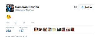 Illustration for article titled Cam Newton's Twitter Got Hacked And Then Suspended